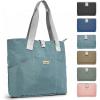 imageSukeen Tote Bag for Women Foldable Tote Bag with Zipper Daily Shoulder Bags for Travel Work Gym