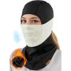imageSukeen Winter Balaclava Face Mask Breathable Ski Mask for Men Women Warmer Bandana Face Cover Cold Neck Gaiters for OutdoorWhite