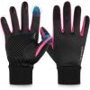 imageSukeen Winter Gloves Men Women Touchscreen AntiSlip Sports Gloves Lightweight Cold Weather Warm Gloves for Running CyclingRose Red