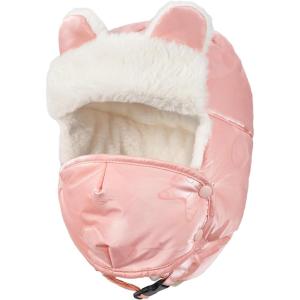 imageSukeen Kids Trapper Hat for Girls Boy Windproof Kids Warm Hat FurLined Earflap Hat with Mask for Cold Snow WeatherPink