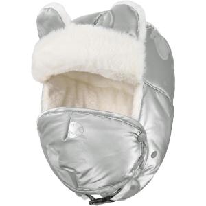 imageSukeen Kids Trapper Hat for Girls Boy Windproof Kids Warm Hat FurLined Earflap Hat with Mask for Cold Snow WeatherSilver