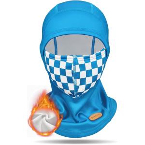 imageSukeen Kids Winter Balaclava Ski Mask for Girls Boys Breathable Face Mask Warmer Face Cover with Neck Gaiters for OutdoorBlue