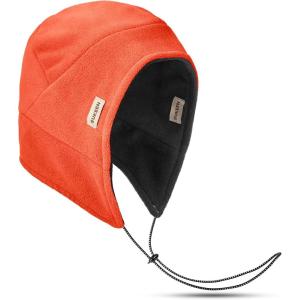 imageSukeen Kids Winter Beanie Hat Girls Boys Double Side Wear Warm Hat Antistatic Cold Weather Hat Fleece Skull Cap for OutdoorOrange