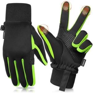 imageSukeen Kids Winter Gloves Soft Warm Touchscreen AntiSlip Gloves for Kids Boys Girls Cycling Running Sports OutdoorGreen
