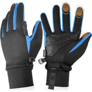 imageSukeen Winter Gloves Men Women Touchscreen AntiSlip Warm Mens Gloves for Running Driving Cycling Hiking Biking OutdoorBlue