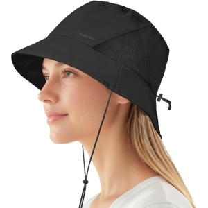 imageSukeen Womens Lightweight Adjustable Bucket Hat for Summer Outdoor UseBreathable ampamp Soft Sun Hat UV Protection and QuickDryBlack