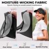 imageSukeen 2 Pack Sports Sun Visor Men Women Lightweight Packable Cooling Stretchy Visor Hat for Running Tennis Golf2 Black