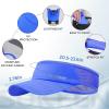 imageSukeen 2 Pack Sports Sun Visor Men Women Lightweight Packable Cooling Stretchy Visor Hat for Running Tennis GolfBlueRose Red