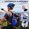 imageSukeen 2 Pack Sports Sun Visor Men Women Lightweight Packable Cooling Stretchy Visor Hat for Running Tennis GolfWhiteBlue