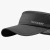 imageSukeen 2 Pack Sports Sun Visor Women Men Lightweight Packable Stretchy Visor Hat for Golf Tennis Running Daily Wear2 Black