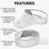 imageSukeen 2 Pack Sports Sun Visor Women Men Lightweight Packable Stretchy Visor Hat for Golf Tennis Running Daily WearWhiteGrey