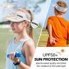 imageSukeen 2 Packs Kids Sun Visor Hats for Girls BoysLightweight Sports Cap Cooling UPF50 Sun Hat for Running Outdoor Activity WhiteBlack