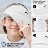 imageSukeen 2 Packs Kids Sun Visor Hats for Girls BoysLightweight Sports Cap Cooling UPF50 Sun Hat for Running Outdoor Activity WhiteLight Gray