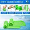 imageSukeen 4 Pack Cooling Towel 40quotx12quot Soft Breathable Chilly Microfiber Towel for YogaSportRunningGymWorkoutCampingFitnessWorkout ampamp More ActivitiesBlueGreenDark BlueDark Gray