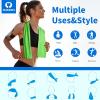 imageSukeen 4 Pack Cooling Towel 40quotx12quot Soft Breathable Chilly Microfiber Towel for YogaSportRunningGymWorkoutCampingFitnessWorkout ampamp More ActivitiesBlueGreenDark BlueDark Gray