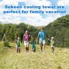 imageSukeen 4 Pack Cooling Towel 40quotx12quot Soft Breathable Chilly Microfiber Towel for YogaSportRunningGymWorkoutCampingFitnessWorkout ampamp More ActivitiesBlue