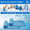 imageSukeen 4 Pack Cooling Towel 40quotx12quot for Sweat QuickDrying Neck Cooling Wraps Soft ampamp Breathable Chilly Sports Towel for Yoga Sport Running Workout Cooking Microfiber2 Black2 Sky Blue2 Royal Blue2 Gray2 Rose Red 2 Green