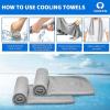 imageSukeen 4 Pack Cooling Towel 40quotx12quot for Sweat QuickDrying Neck Cooling Wraps Soft ampamp Breathable Chilly Sports Towel for Yoga Sport Running Workout Cooking MicrofiberBluePurpleDark BluePinkGreenGreyWhiteLake Blue