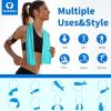 imageSukeen 4 Pack Cooling Towel 40quotx12quot for Sweat QuickDrying Neck Cooling Wraps Soft ampamp Breathable Chilly Sports Towel for Yoga Sport Running Workout Cooking MicrofiberDark BlueGreyPinkLake BlueBlackGreenBrownPurpleBlueDark Grey