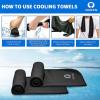 imageSukeen 4 Pack Cooling Towel 40quotx12quot for Sweat QuickDrying Neck Cooling Wraps Soft ampamp Breathable Chilly Sports Towel for Yoga Sport Running Workout Cooking MicrofiberBlackGraySky BlueGreen
