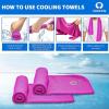 imageSukeen 4 Pack Cooling Towel 40quotx12quot for Sweat QuickDrying Neck Cooling Wraps Soft ampamp Breathable Chilly Sports Towel for Yoga Sport Running Workout Cooking MicrofiberBlackBlueGreenDark BluePinkLake BlueGreyPurple