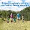 imageSukeen 4 Pack Cooling Towel 40quotx12quot for Sweat QuickDrying Neck Cooling Wraps Soft ampamp Breathable Chilly Sports Towel for Yoga Sport Running Workout Cooking Microfiber2 Black2 Sky Blue2 Royal Blue2 Gray2 Rose Red 2 Green