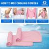 imageSukeen 4 Pack Cooling Towel 40quotx12quot for Sweat QuickDrying Neck Cooling Wraps Soft ampamp Breathable Chilly Sports Towel for Yoga Sport Running Workout Cooking MicrofiberMacaron PinkMacaron BlueLavenderMint Green