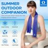 imageSukeen 4 Pack Cooling Towel 40quotx12quot for Sweat QuickDrying Neck Cooling Wraps Soft ampamp Breathable Chilly Sports Towel for Yoga Sport Running Workout Cooking MicrofiberBlueGreenDark BluePinkGreyLake Blue