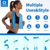 imageSukeen 4 Pack Cooling Towel 40quotx12quot for Sweat QuickDrying Neck Cooling Wraps Soft ampamp Breathable Chilly Sports Towel for Yoga Sport Running Workout Cooking Microfiber2 Black2 Sky Blue2 Royal Blue2 Gray2 Rose Red 2 Green