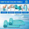 imageSukeen 4 Pack Cooling Towel 40quotx12quot for Sweat QuickDrying Neck Cooling Wraps Soft ampamp Breathable Chilly Sports Towel for Yoga Sport Running Workout Cooking MicrofiberDark BlueGreyPinkLake BlueBlackGreenBrownPurpleBlueDark Grey