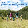 imageSukeen 4 Pack Cooling Towel 40quotx12quot for Sweat QuickDrying Neck Cooling Wraps Soft ampamp Breathable Chilly Sports Towel for Yoga Sport Running Workout Cooking MicrofiberBlackGraySky BlueGreen