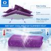 imageSukeen 4 Pack Cooling Towels 40quotx12quot Ice Towel Soft Breathable Chilly Towel Microfiber Towels for Yoga Sport Running Gym WorkoutCamping Fitness Workout ampamp More ActivitiesDark Bluepalegreenpurplegrey