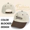 imageSukeen Baseball Caps for Teenage Big Kids Adjustable TwoTone Corduroy Hat Casual Caps for Everyday OutdoorBrown