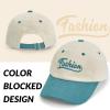 imageSukeen Baseball Caps for Teenage Big Kids Adjustable TwoTone Corduroy Hat Casual Caps for Everyday OutdoorLake Blue