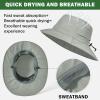 imageSukeen Bucket Hat Waterproof SkinFriendly Shields Neck QuickDry Breathable Hat for Fishing Travel hatGrey