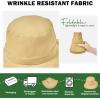 imageSukeen Bucket Hat Waterproof SkinFriendly Shields Neck QuickDry Breathable Hat for Fishing Travel hatKhaki