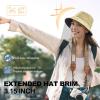 imageSukeen Bucket Hat for Women Men Lightweight Packable Fisherman Hat Reversible Adjustable Cooling Sun Hat for Hiking Travel KhakiBlack