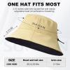 imageSukeen Bucket Hat for Women Men Lightweight Packable Fisherman Hat Reversible Adjustable Cooling Sun Hat for Hiking Travel KhakiBlack