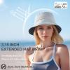 imageSukeen Bucket Hat for Women Men Summer Beach Sun Hat Reversible Packable Adjustable UPF50 Cooling Hat for Hiking FishingGrayBlack