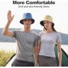 imageSukeen Bucket Hat for Women Men Summer Beach Sun Hat Reversible Packable Adjustable UPF50 Cooling Hat for Hiking FishingGrayBlack