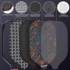 imageSukeen Carbon Fiber Pickleball Paddle Carbon Fiber Surface Pickleball Paddle with Large Sweet Spot 55quot Elongated Handle Pickleball Racket
