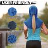 imageSukeen Cooling Hoodie Towel UV Protection Cooling Towels for Neck and Face Lightweight Absorbent Cooling Neck Wraps for Workout Sports Cycling Cooling Towels for Hot Weather