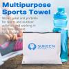 imageSukeen Cooling Hoodie Towel for Men Cooling Towels for Neck and Face Cools When Wet Cooling Neck Wraps Sport Workout Camping Cycling Cool Towel for Hot WeatherBlackBlue