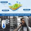 imageSukeen Cooling Hoodie Towel for Men Quick Drying Absorbent Cooling Towels for Neck and Face UV Sun Protection Cooling Neck Wraps Sport Workout Camping Cycling Cool Towel for Hot WeatherDark GreyGrey