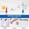 imageSukeen Cooling Hoodie Towel for Men Quick Drying Absorbent Cooling Towels for Neck and Face UV Sun Protection Cooling Neck Wraps Sport Workout Camping Cycling Cool Towel for Hot WeatherWhite