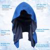 imageSukeen Cooling Hoodie Towel for Men Quick Drying Absorbent Cooling Towels for Neck and Face UV Sun Protection Cooling Neck Wraps Sport Workout Camping Cycling Cool Towel for Hot WeatherRoyal BlueDark Grey