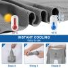 imageSukeen Cooling Hoodie Towel for Men Quick Drying Absorbent Cooling Towels for Neck and Face UV Sun Protection Cooling Neck Wraps Sport Workout Camping Cycling Cool Towel for Hot WeatherDark GreyGrey