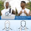 imageSukeen Cooling Hoodie Towel for Men Quick Drying Absorbent Cooling Towels for Neck and Face UV Sun Protection Cooling Neck Wraps Sport Workout Camping Cycling Cool Towel for Hot WeatherWhite