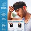 imageSukeen Cooling Sports Headbands for Men Instant Cooling Moisture Wicking Sweatbands NonSlip QuickDry Elastic Fabric Mens Headband for Gym Running Tennis Training WorkoutBlack