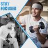 imageSukeen Cooling Sports Headbands for Men Instant Cooling Moisture Wicking Sweatbands NonSlip QuickDry Elastic Fabric Mens Headband for Gym Running Tennis Training WorkoutBlackDark GrayGrayRoyal Blue